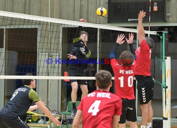 2022/23 Volleyball Herren Oberliga SG Helmstadt/Sinsheim vs VC Weil (© Siegfried Lörz)