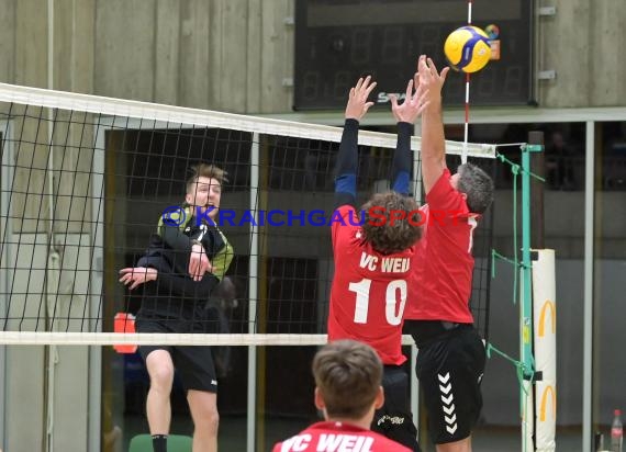 2022/23 Volleyball Herren Oberliga SG Helmstadt/Sinsheim vs VC Weil (© Siegfried Lörz)