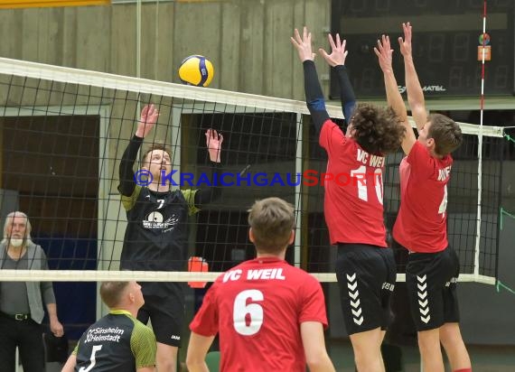 2022/23 Volleyball Herren Oberliga SG Helmstadt/Sinsheim vs VC Weil (© Siegfried Lörz)