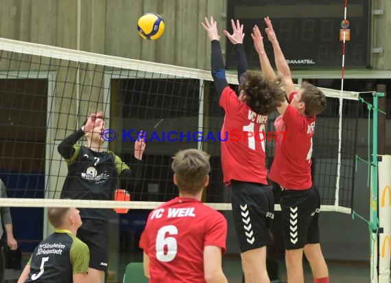 2022/23 Volleyball Herren Oberliga SG Helmstadt/Sinsheim vs VC Weil (© Siegfried Lörz)