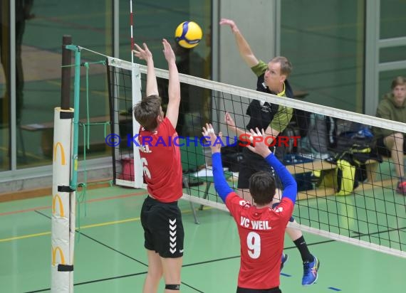 2022/23 Volleyball Herren Oberliga SG Helmstadt/Sinsheim vs VC Weil (© Siegfried Lörz)