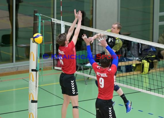 2022/23 Volleyball Herren Oberliga SG Helmstadt/Sinsheim vs VC Weil (© Siegfried Lörz)