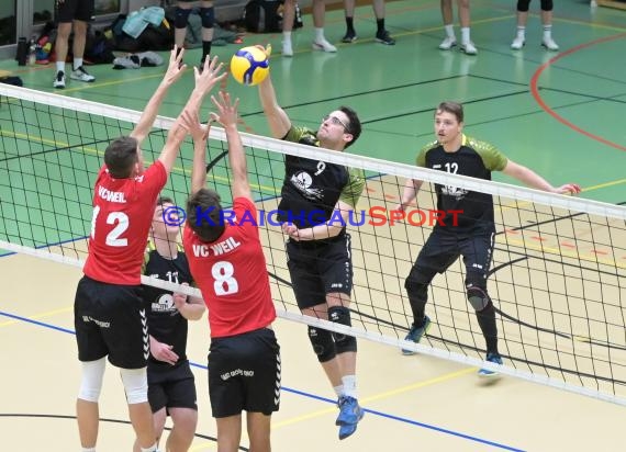 2022/23 Volleyball Herren Oberliga SG Helmstadt/Sinsheim vs VC Weil (© Siegfried Lörz)