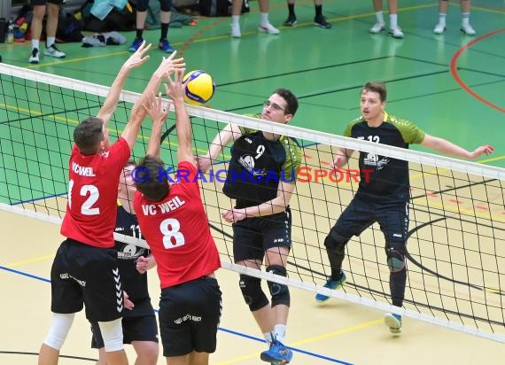 2022/23 Volleyball Herren Oberliga SG Helmstadt/Sinsheim vs VC Weil (© Siegfried Lörz)