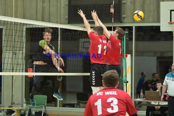 2022/23 Volleyball Herren Oberliga SG Helmstadt/Sinsheim vs VC Weil (© Siegfried Lörz)