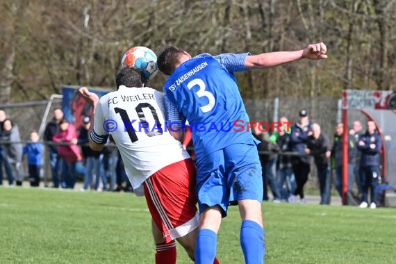 Kreisklasse A Sinsheim 22/23 FC Weiler vs TSV Zaisenhausen (© Siegfried Lörz)