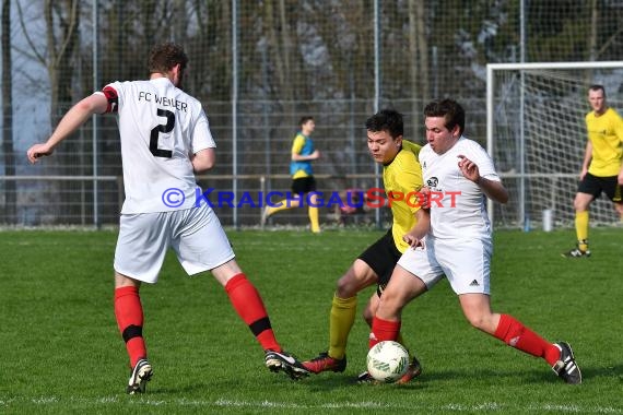 Kreisklasse B1 Sinsheim FC Weiler vs FV Landshausen 02.04.2017  (© Siegfried Lörz)