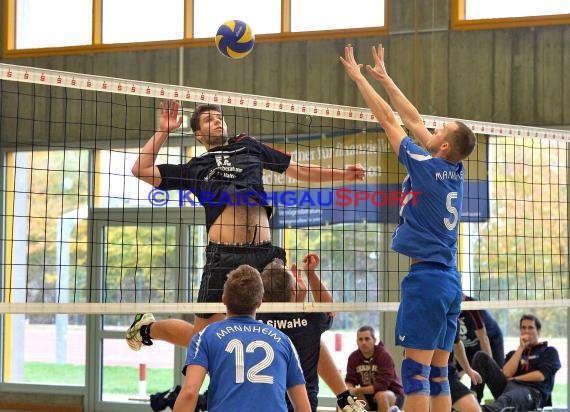 Volleyball Herren Verbandsliga SG Sinsheim/Waibstadt/Helmstadt gegen VSG Mannheim-2 (© Siegfried Lörz)