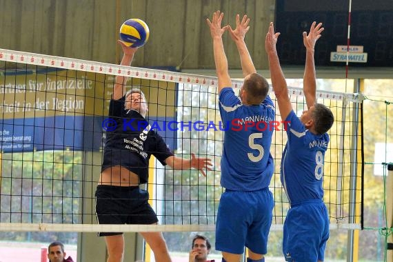 Volleyball Herren Verbandsliga SG Sinsheim/Waibstadt/Helmstadt gegen VSG Mannheim-2 (© Siegfried Lörz)