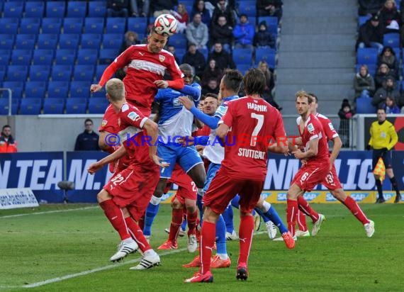 1. Fußball Bundesliga TSG 1899 Hoffenheim -VfB Stuttgart in der Wirsol Rhein Neckar Arena Sinsheim 14.02.2015  (© Fotostand / Loerz)