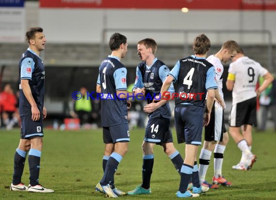 25. Spieltag 2.Bundesliga SV Sandhausen gegen TSV 1860 München 08.03.2013 (© Siegfried Lörz)