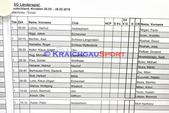 Golf-Sinsheim Senioren Länderspiel Deutschland vs Kroatien (© Siegfried Lörz)