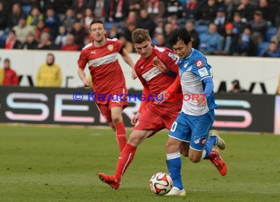 1. Fußball Bundesliga TSG 1899 Hoffenheim -VfB Stuttgart in der Wirsol Rhein Neckar Arena Sinsheim 14.02.2015  (© Fotostand / Loerz)