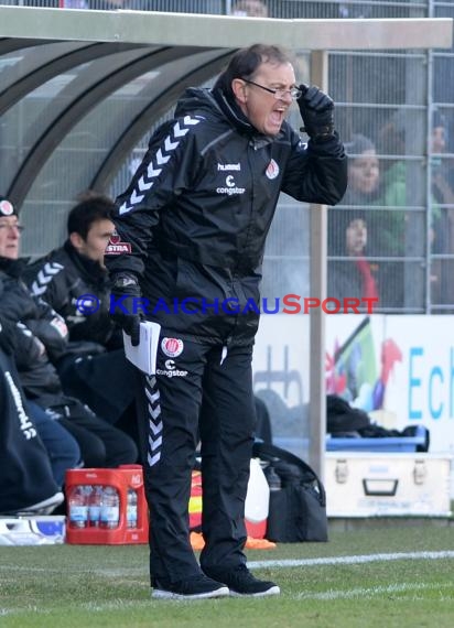 2. Bundesliga SV Sandhausen - FC St. Pauli im Hardtwaldstadion Sandhausen 07.02.2015 (© Kraichgausport / Loerz)