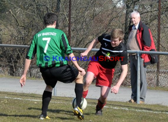 FC Weiler - SV Babstadt Kreisklasse B1 Sinsheim 07.04.2013  (© Siegfried)