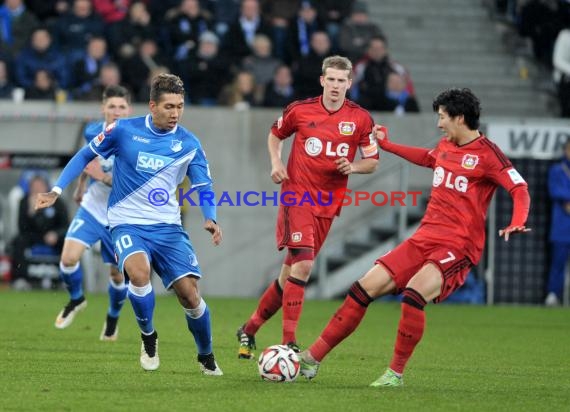 1. Fußball Bundesliga TSG 1899 Hoffenheim - Bayer Leverkusen in der Wirsol Rhein Neckar Arena Sinsheim 17.12.2014  (© Fotostand / Loerz)