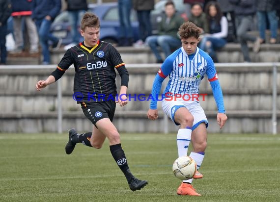 EnBW-Oberliga B-Junioren BaWü TSG 1899 Hoffenheim II gegen Karlsruher SC II 02.04.2016 (© Siegfried Lörz)